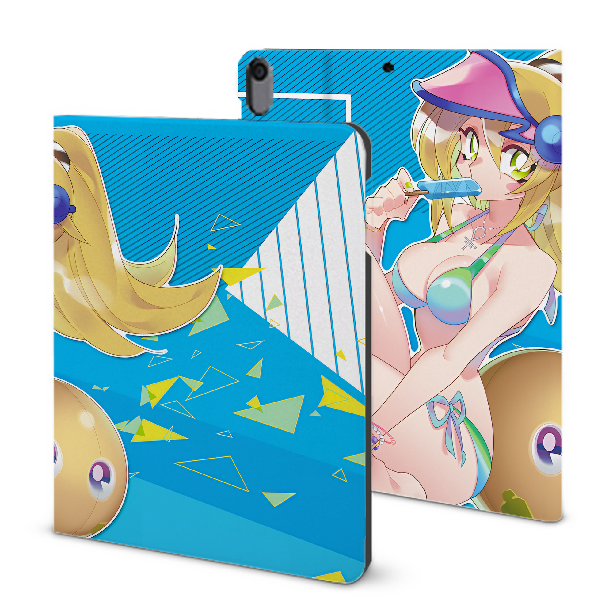 （画像用） 遊☆戯☆王 Yu-Gi-Oh! IPad ケース ブック型 PUレザー TPU 耐衝撃 軽量 薄型 ペン収納なし 全面保護 IPad 各モデル対応